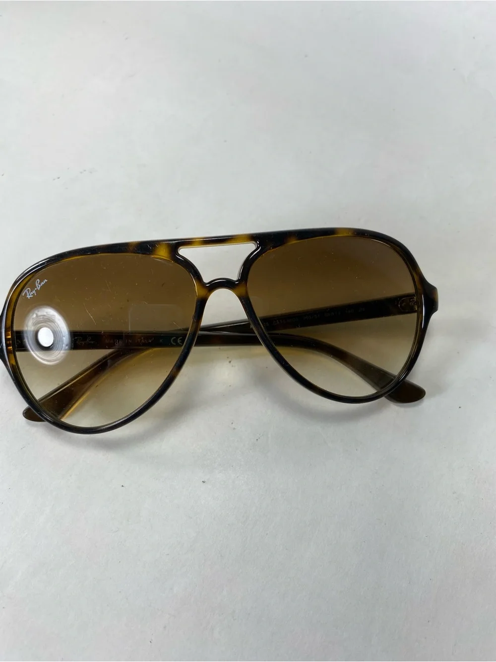 Ray-Ban Cats 5000 Sunglasses Lght Tortoise Frame Gradient Lenses